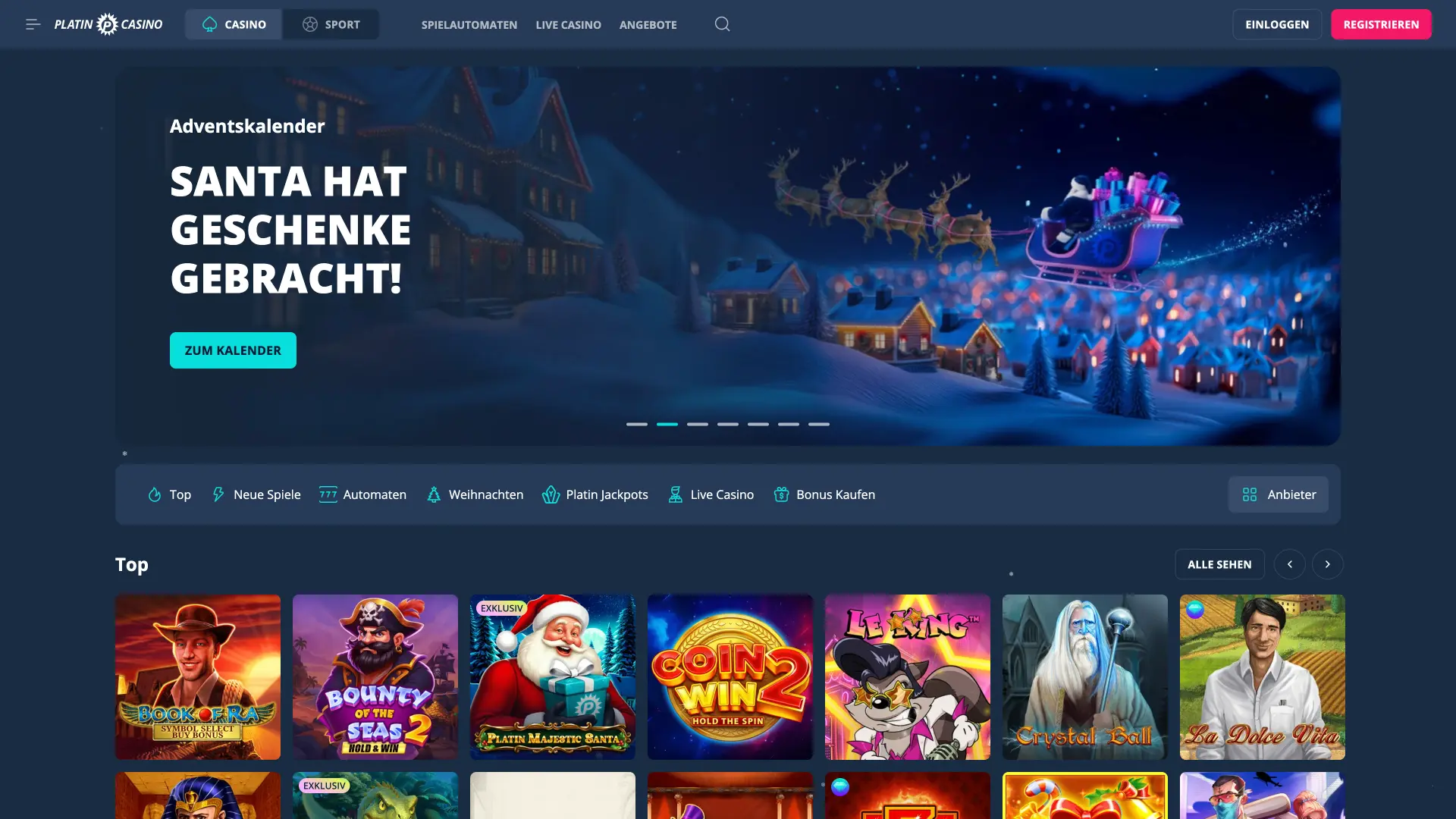 Platin Casino Symbol auf Desktop klicken und App starten.