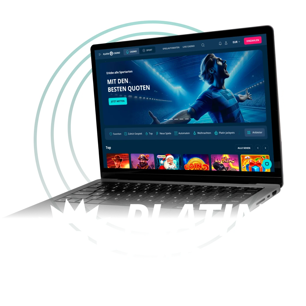 Platzieren Sie Ihre Sportwetten bequem am Desktop im Platin Casino.