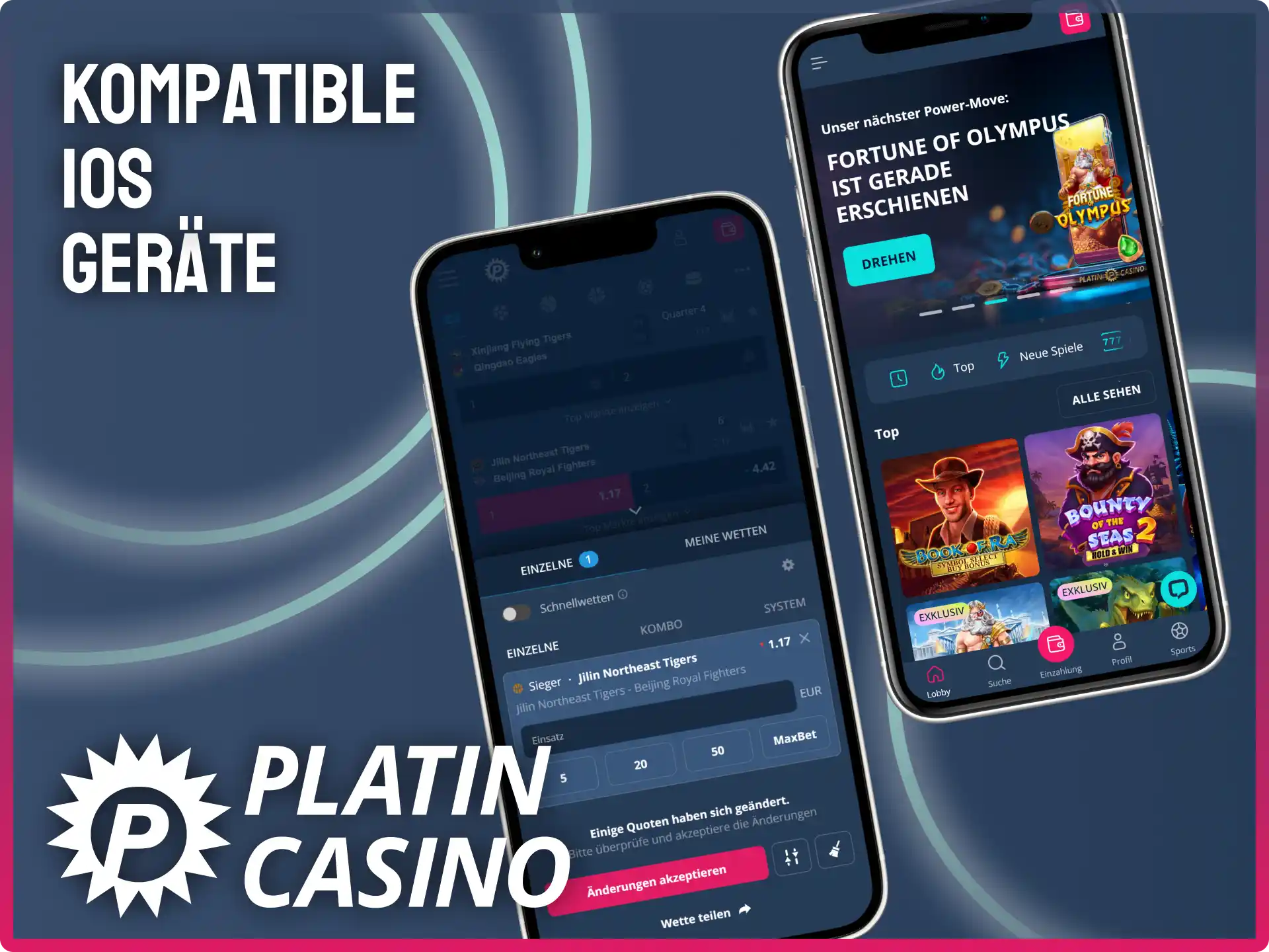 Genieße erstklassiges Gaming auf allen kompatiblen iOS-Geräten im Platin Casino.