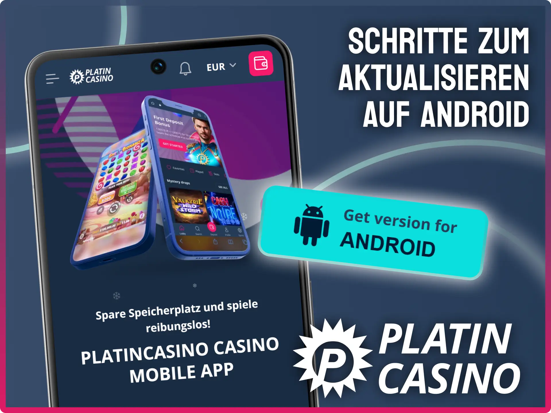 Befolge die einfachen Schritte zum Aktualisieren deiner Android-App bei Platin Casino.
