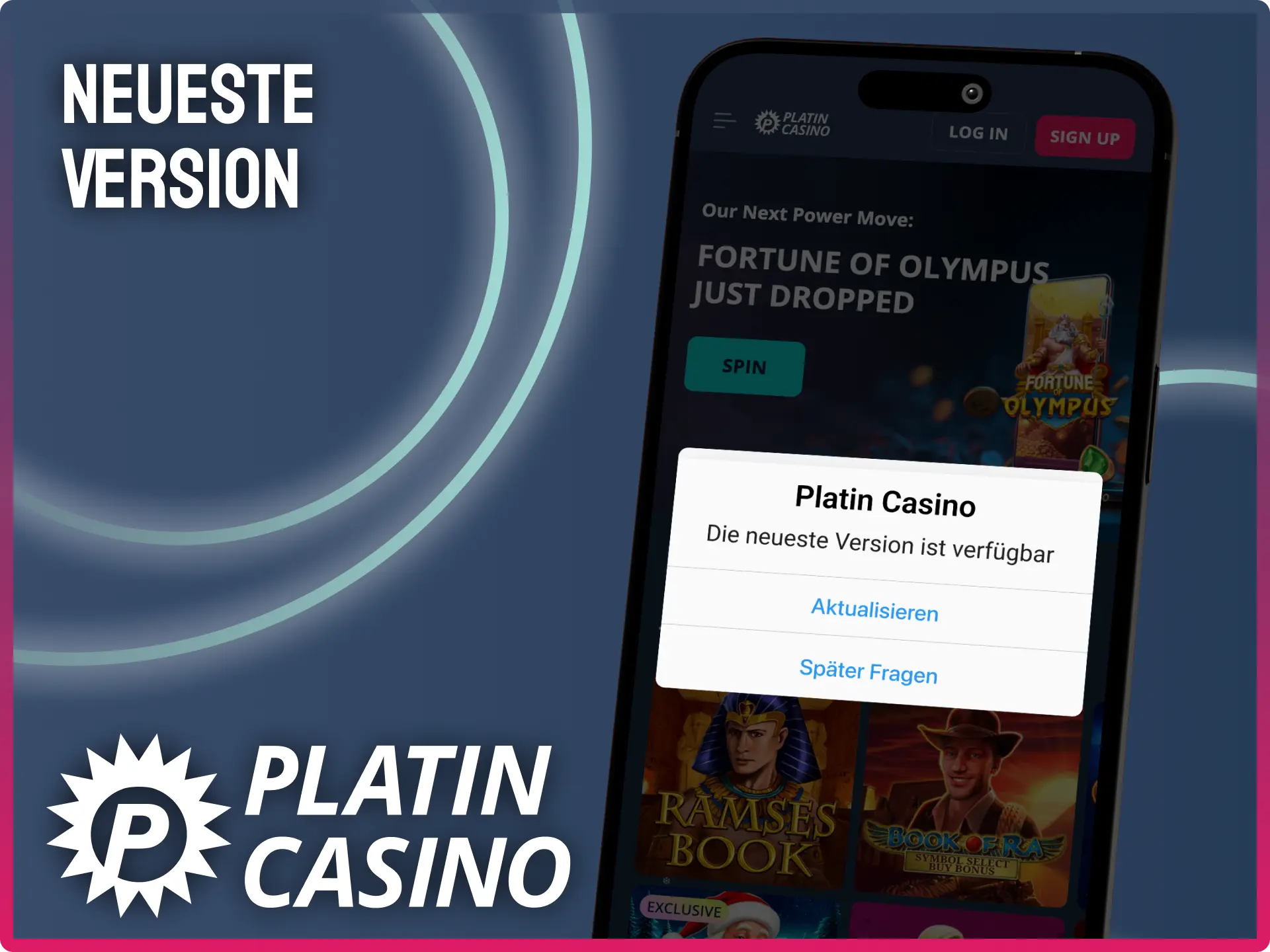 Platin Casino App auf iOS starten und neueste Version nutzen.