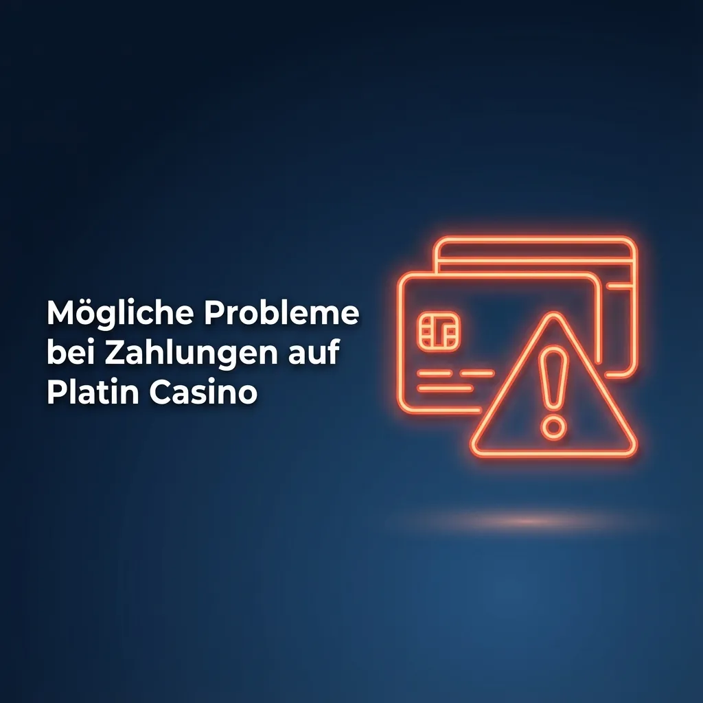 Infografik zu typischen Ein- und Auszahlungsproblemen bei Platin Casino Deutschland mit kurzen Lösungen