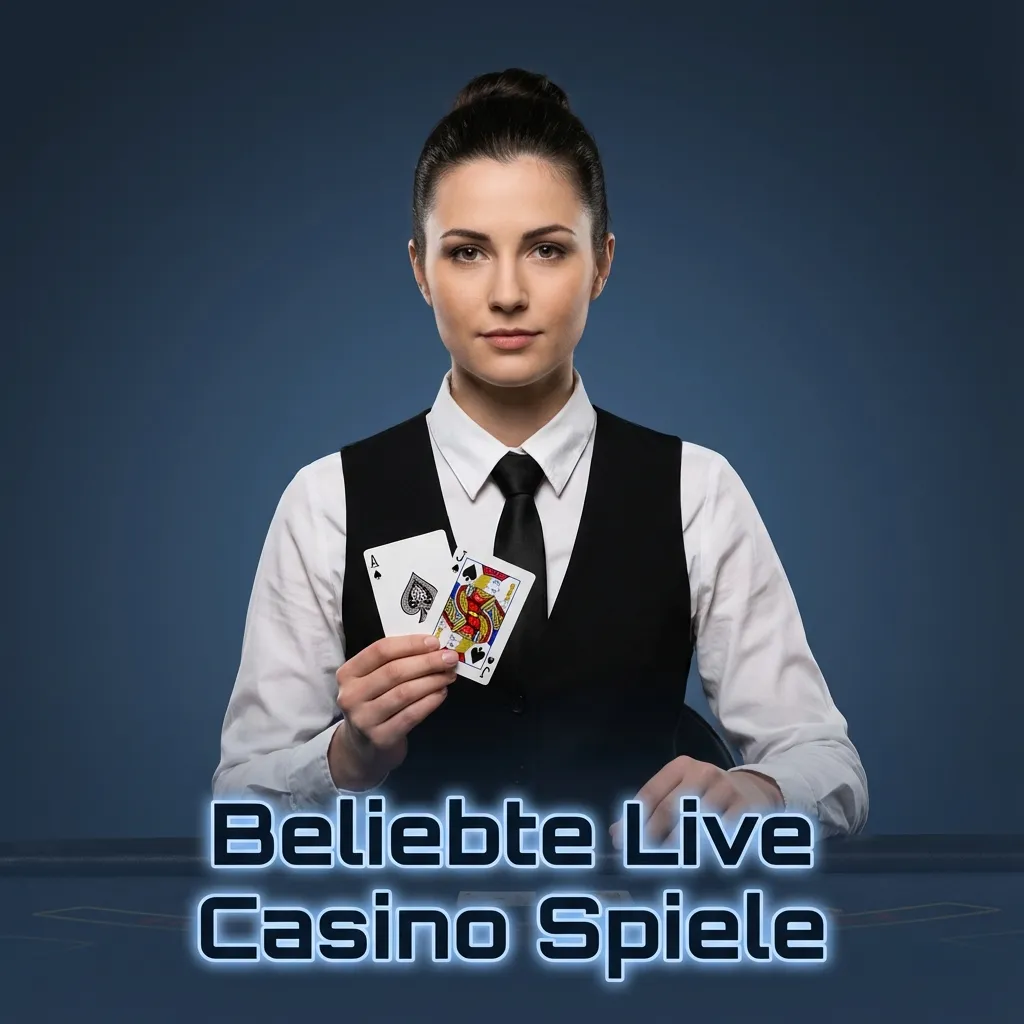 Collage beliebter Live-Casino-Spiele wie Roulette, Blackjack und Game-Shows in einem modernen Online-Casino-Studio