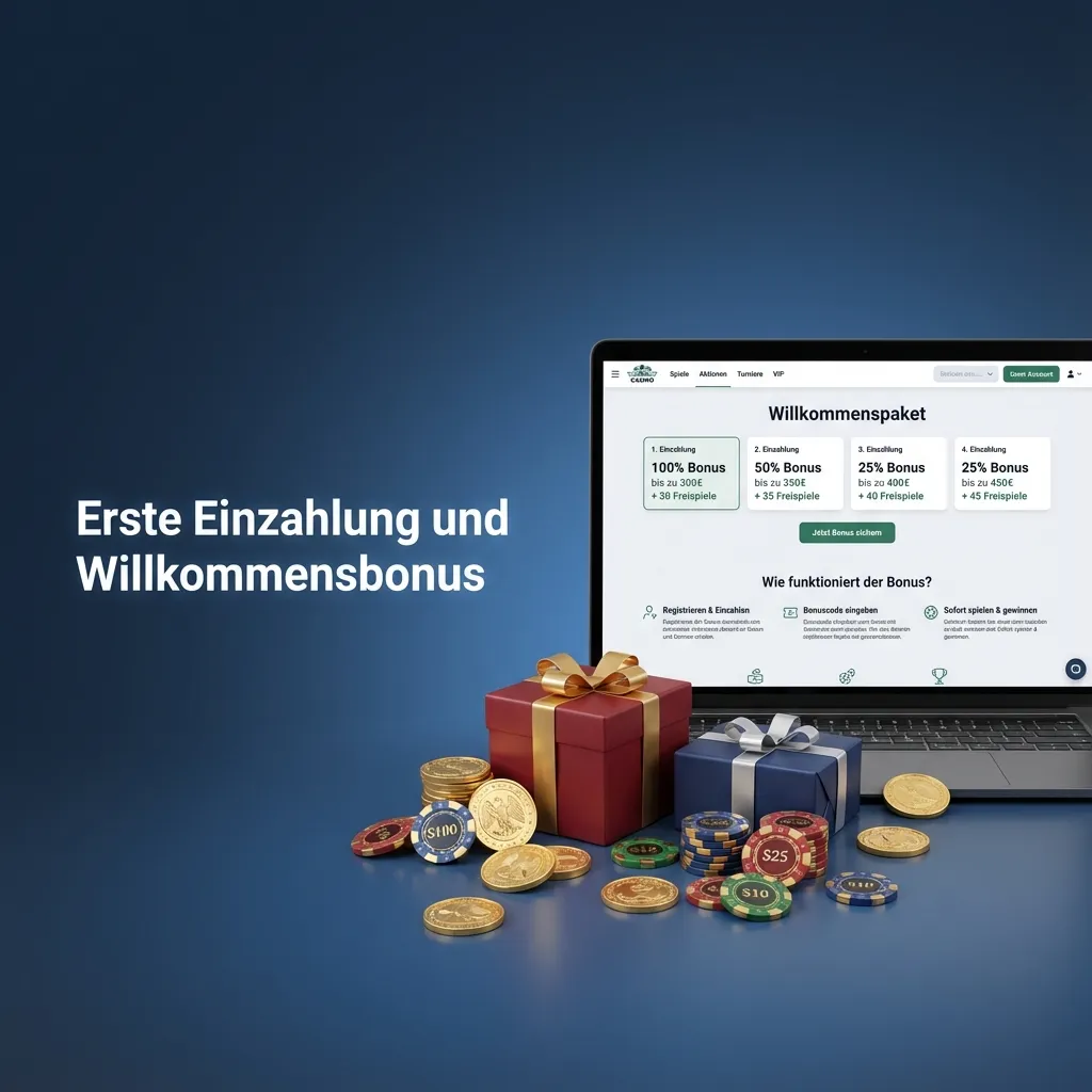 Grafik zum Willkommensbonus: 100 % Bonus bis 2000 € und 200 Freispiele für die erste Einzahlung im Online-Casino