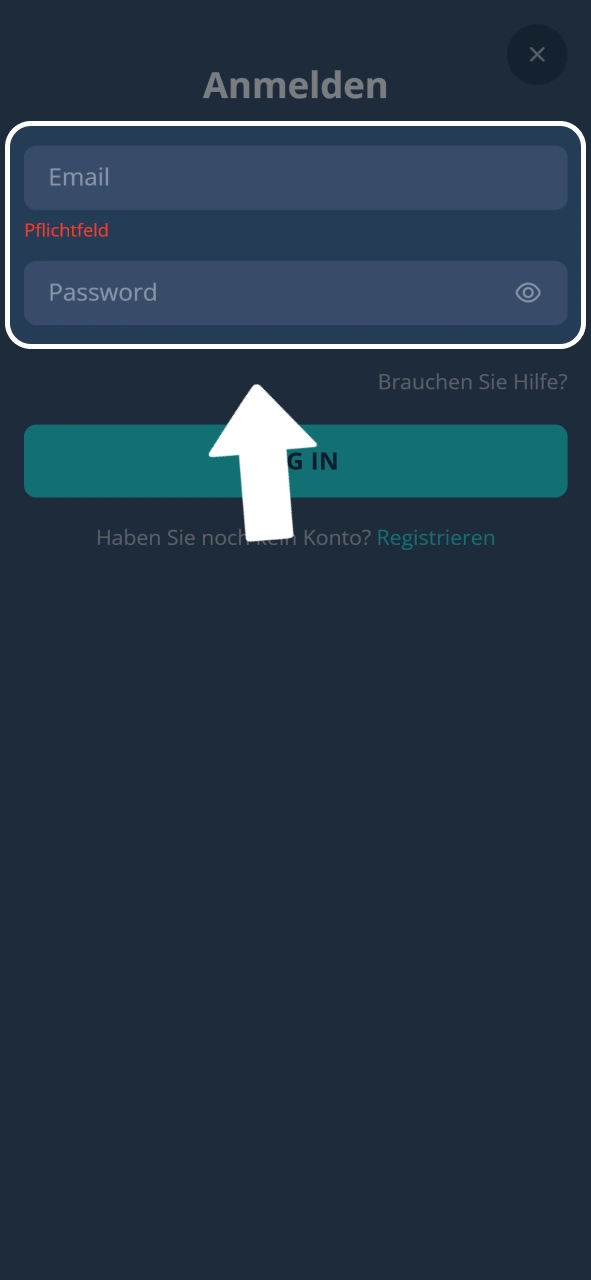 Gib deine E-Mail-Adresse und dein Passwort ein, um dich bei Platin Casino anzumelden.