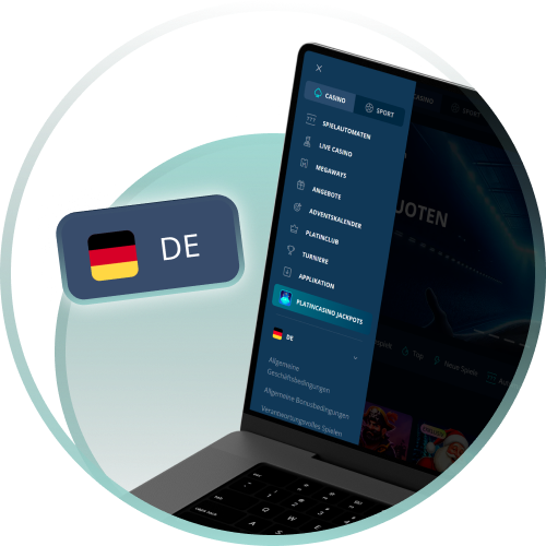 Navigiere intuitiv durch die komplett deutschsprachige Webseite von Platin Casino.