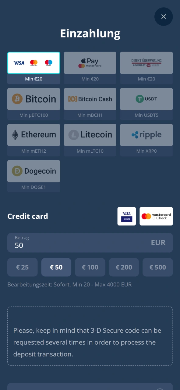 Zahle bei Platin Casino ein und prüfe dein verfügbares Guthaben.