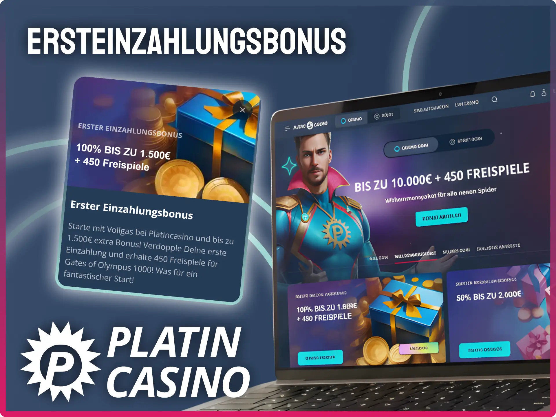 Starte dein Abenteuer mit einem massiven Ersteinzahlungsbonus bei Platin Casino.