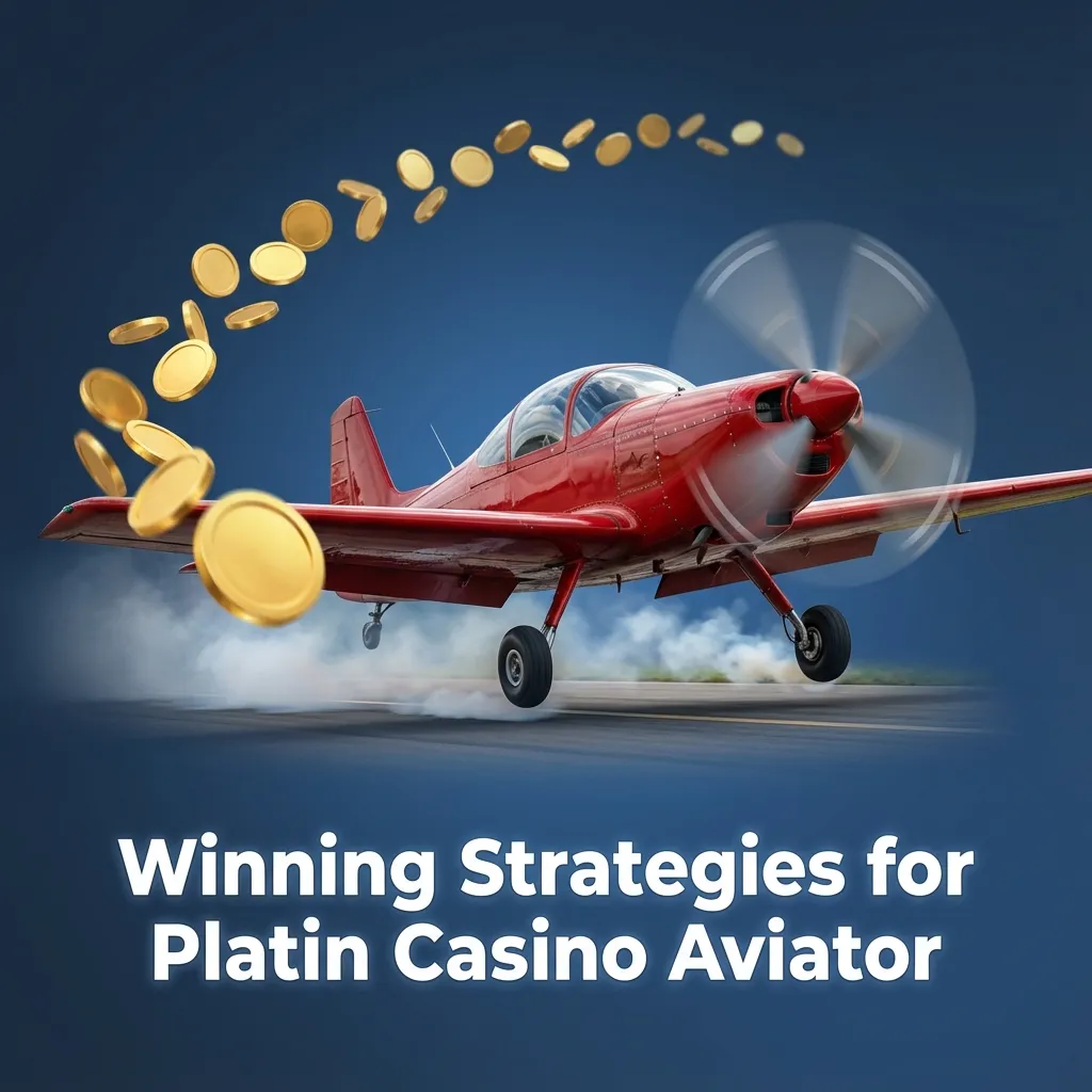 Grafik zu „Winning Strategies for Platin Casino Aviator“ mit Tipps zu Einsatzhöhe, Guthabensteuerung und Cashout-Timing