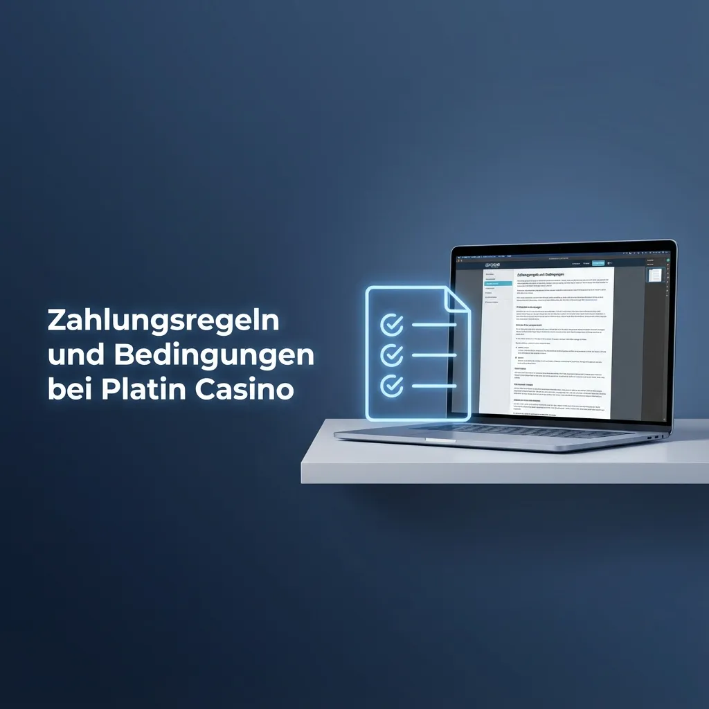 Infografik zu Zahlungsregeln bei Platin Casino: KYC-Verifizierung, eigene Konten, gleiche Methode, Bonus- und Auszahlungslimits