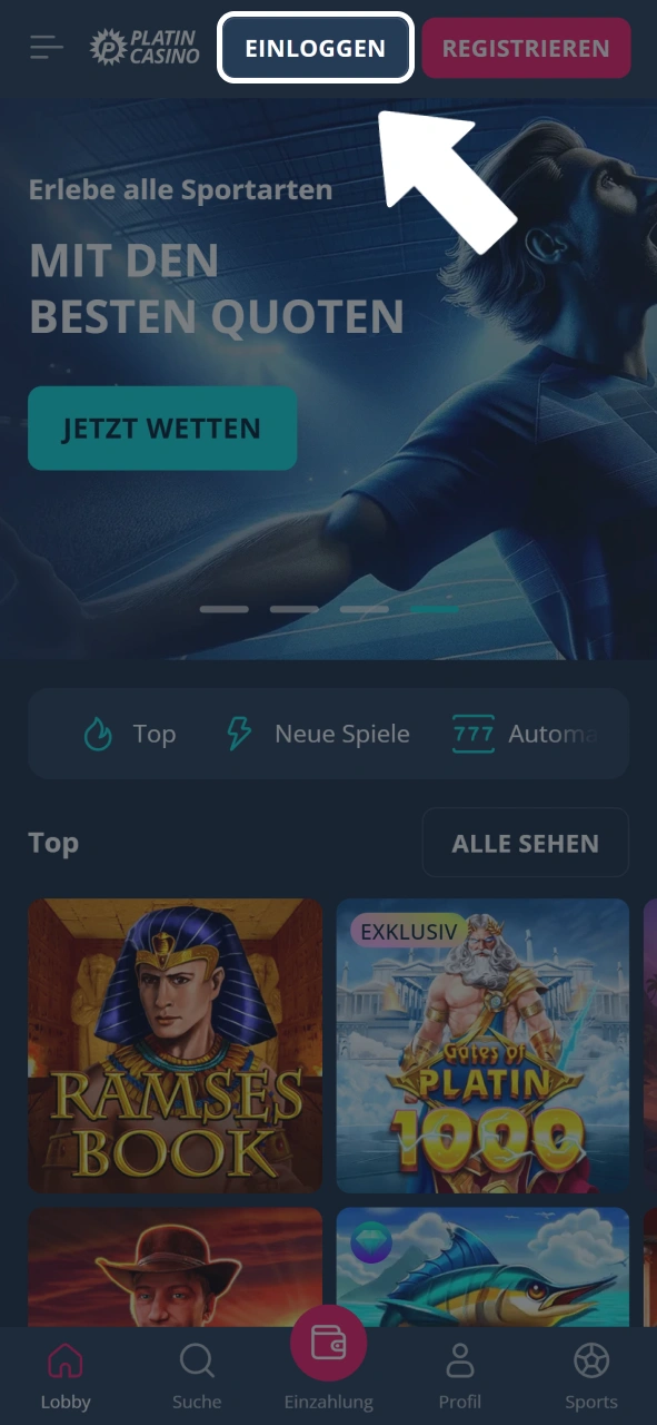 Spiele Aviator alternativ ohne Download direkt im Chrome Browser bei Platin Casino.