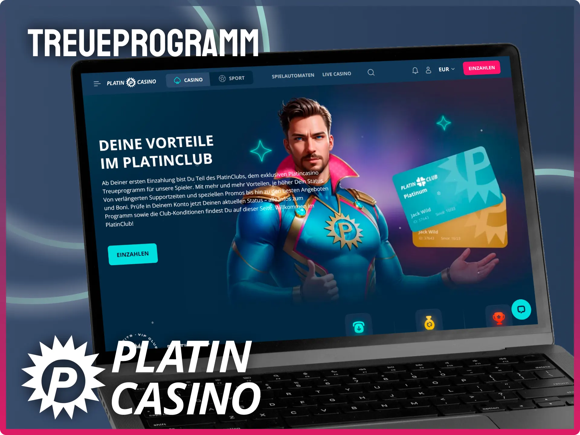 Steige im PlatinClub auf und genieße exklusive Vorteile des Treueprogramms von Platin Casino.