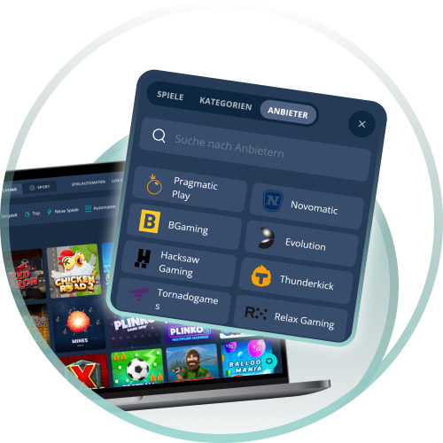Suche gezielt nach Anbietern wie Evolution oder Novomatic im Platin Casino.