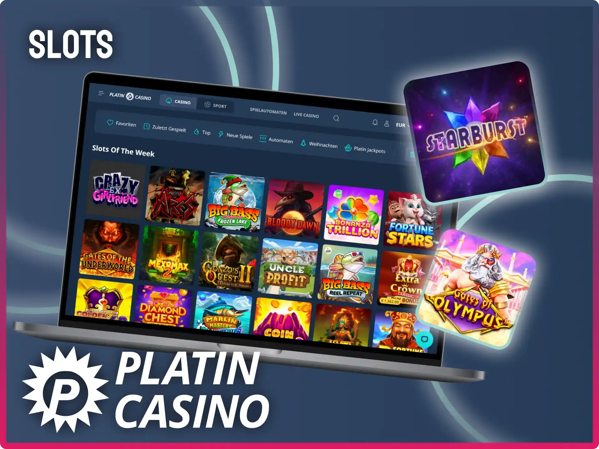 Entdecke die Vielfalt der Spielautomaten und finde deinen Top-Slot im Platin Casino.