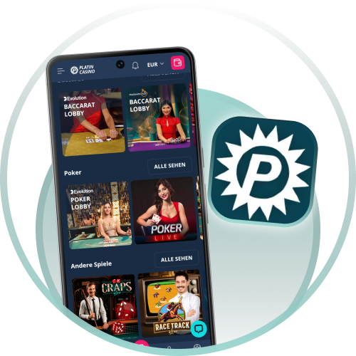 Nutze die perfekt optimierte mobile Ansicht für Live-Spiele im Platin Casino.