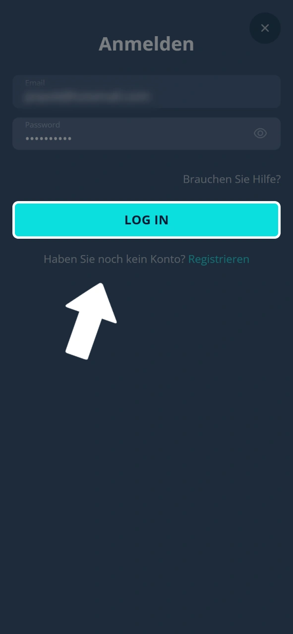 Logge dich in dein Spielerkonto ein, um den Auszahlungsprozess im Platin Casino zu starten.