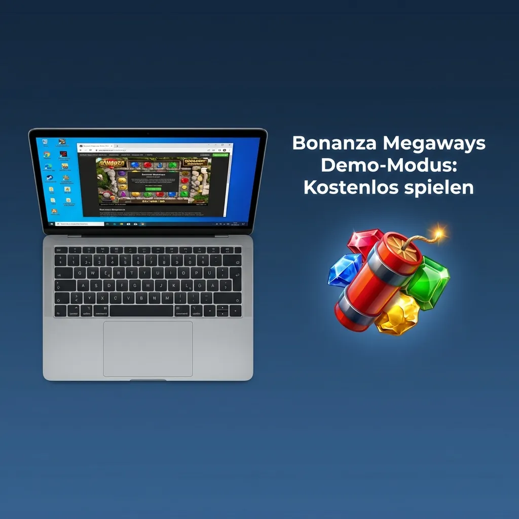 Bonanza Megaways slot game demo mode screenshot showing reels, gems, and free play interface at Platin Casino