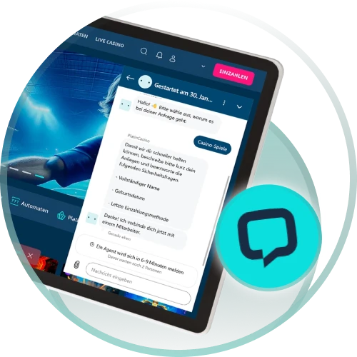 Erhalten Sie sofortige Hilfe über den Platin Casino Live-Chat-Support für ein nahtloses Starburst-Erlebnis.
