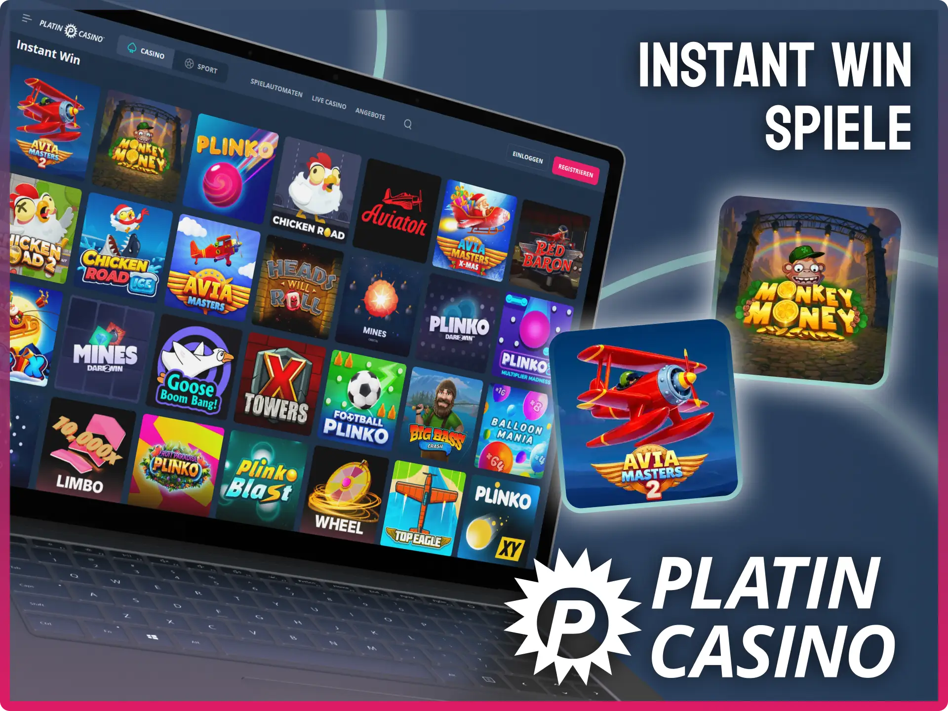 Spiele Instant Win Spiele bei Platincasino und erhalte schnelle Ergebnisse.