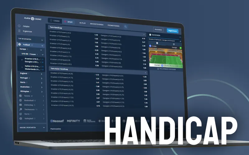 Setze Handicap Wetten bei Platincasino und erhöhe Gewinnchancen.