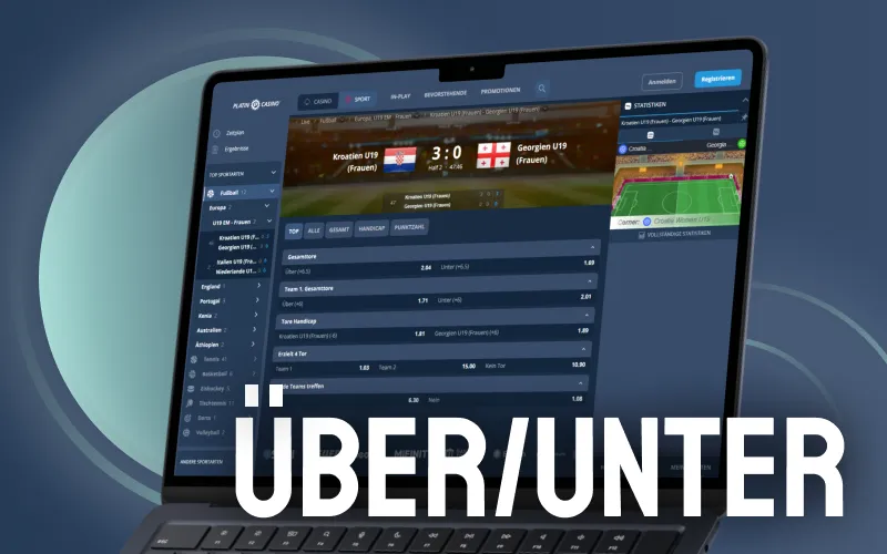 Nutze Über Unter Wetten bei Platincasino und analysiere Spielverläufe.